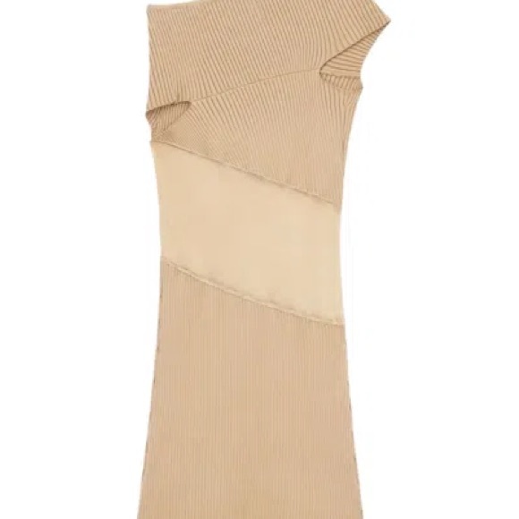 NEW RTA Maya Tan Sesame Mesh Knit Bodycon Mini Dress Medium - Picture 8 of 8